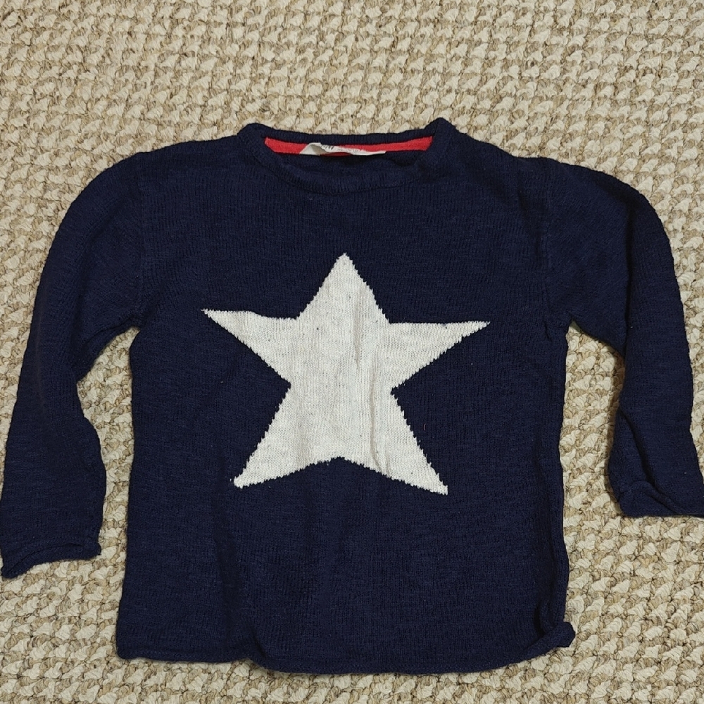 H&M Dark Blue Sweater with White Star